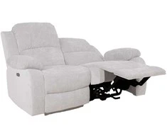 Home4You Reglaineris-sofa su elektrinių mechanizmu FELICIA 2-vietų Natūrali balta