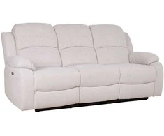 Home4you Reglaineris-sofa su elektriniu mechanizmu FELICIA 3-vietų Natūrali balta