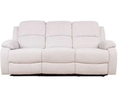 Home4you Reglaineris-sofa su elektriniu mechanizmu FELICIA 3-vietų Natūrali balta