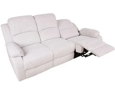 Home4You Reglaineris-sofa su elektriniu mechanizmu FELICIA 3-vietų Natūrali balta