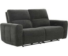 Home4you Sofa su reglaineriu MATIAS Trivietė Tamsiai pilka