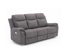 Home4You Sofa Milo 3-vietų reglaineris, pilkas