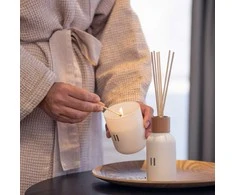 Home4You Aromatinė sojų vaško žvakė RENTO Beržo kvapo, 24 h