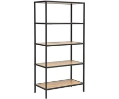 Fotelis Home4You Lentynėlė HEDVIG 63x33xH124cm, uosio/juoda