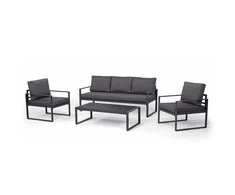 Home4You Lauko baldų komplektas LEIPZIG stalas, sofa, 2 kėdės
