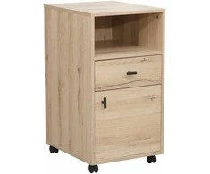 Fotelis Home4You Naktinė spintelė LESTER 40x48xH76cm Melaminas
