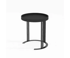 Fotelis Home4You Kavos staliukas KEIRA D40xH45cm Juoda