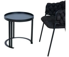 Fotelis Home4You Kavos staliukas KEIRA D50xH50cm Juoda