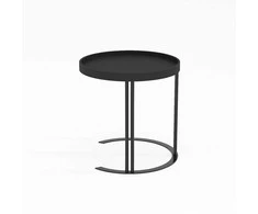 Fotelis Home4You Kavos staliukas KEIRA D50xH50cm Juoda