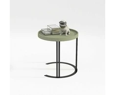 Fotelis Home4You Kavos staliukas KEIRA D50xH50cm Žalia