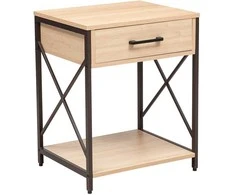 Fotelis Home4You Staliukas prie lovos HEDVIG, uosnio/juoda