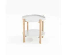 Fotelis Home4You Kavos staliukas NORAH D40xH60cm Balta