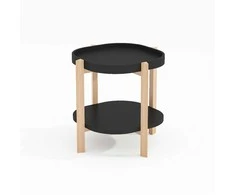 Fotelis Home4You Kavos staliukas NORAH D40xH60cm Juoda