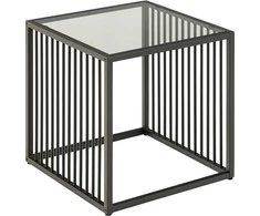 Fotelis Home4You Šoninis staliukas STRINGTON 40x40xH40cm, pilkas