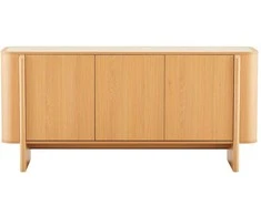 Home4You Sideboard MORBEN 160x42xH75cm, melamine with oak decor