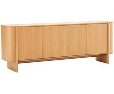 Home4You Sideboard MORBEN 202,5x42xH75cm, melamine with oak decor