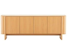 Home4You Sideboard MORBEN 202,5x42xH75cm, melamine with oak decor