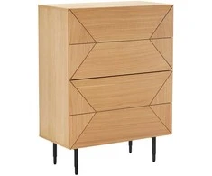 Fotelis Home4you Komoda NATE 75x40xH102cm, ąžuolas