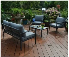 Home4You Lauko baldų komplektas ADRIO stalas, sofa, 2 kėdės