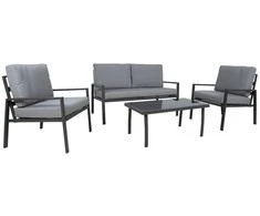 Home4You Lauko baldų komplektas TIFTON stalas, sofa, 2 kėdės