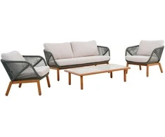 Home4You Lauko baldų komplektas TUXEDO Stalas, sofa ir 2 kėdės