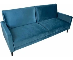 Home4You Sofa-lova ANNA su daiktadėže Melsvai žalias aksomas