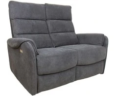 Fotelis Home4You Atlošiama sofa BOWERS 2-vietė Su elektriniu mechanizmu Melsvai pilka