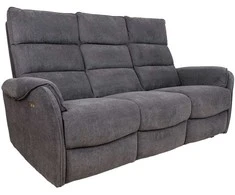 Fotelis Home4you Sofa-reglaineris BOWERS 3 vietų Elektrinis Melsvai Pilka