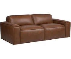 Lova 3-vietė sofa „BURTON“, ruda oda