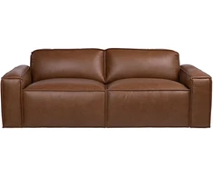 Lova 3-vietė sofa „BURTON“, ruda oda