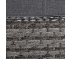 Home4you Sofa GENEVA 2 vietų 129x78xH78 cm, aliuminio rėmas su plastikinėmis vytelėmis, spalva: pilka