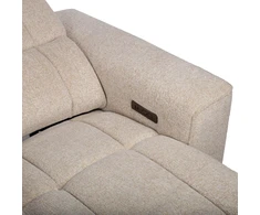 Lova Home4You „Sofa HUB“ 2-vietė elektrinė atlošiamoji sofa, smėlio spalvos