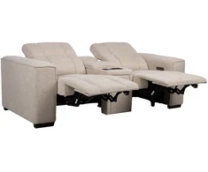 Lova „Sofa HUB“ 2-vietė elektrinė atlošiamoji sofa, smėlio spalvos