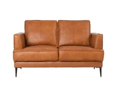 Fotelis Home4You Sofa LEO 2-vietų, šviesiai rudos spalvos
