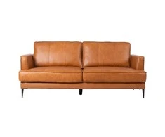 Fotelis Home4You Sofa LEO 3-vietų, šviesiai rudos spalvos