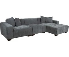 Home4you Kampinė sofa COLLINS KK, pilka