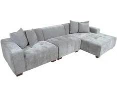 Home4You Kampinė sofa COLLINS KK, šviesiai pilka