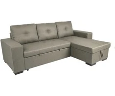 Home4you Kampinė sofa-lova CARITA, smėlio