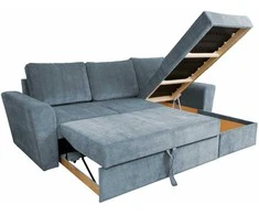 Home4you Kampinė sofa-lova INGMAR Jūros mėlyna