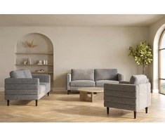 Home4You Sofa STEVENS 3 vietų, pilka