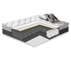 Spyruoklinis čiužinys HARMONY TOP, 140x200xH33cm, susukamas