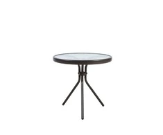Home4You Stalas DUBLIN D50xH46cm, tamsiai rudas