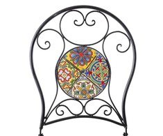 Home4You Lauko kėdė MOROCCO, 38x38xH93cm, sulankstoma, metalinis rėmas, juoda