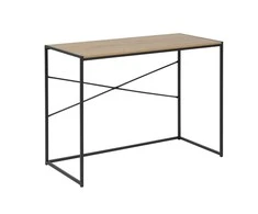 Stalas SEAFORD, 100x45xH75 cm, stalviršis: medžio drožlių plokštė, spalva: ąžuolo, kojos: juodo metalo