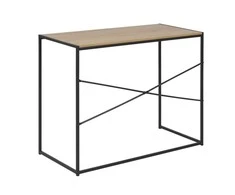 Stalas SEAFORD, 100x45xH75 cm, stalviršis: medžio drožlių plokštė, spalva: ąžuolo, kojos: juodo metalo