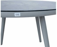 Home4You Lauko stalas SILVA D120xH75cm Pilka/Smėlio spalva