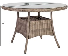 Home4You Stalas TOSCANA D110xH73cm, smėlio spalvos