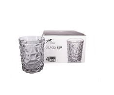 Home4You Geriamoji stiklinė CORAL 250ml, sidabrinis blizgesys