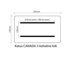 Home4You Stogelis supynėms CANADA 170x278cm