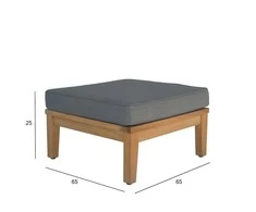 Pufas MALDIVE TEAK Pilka/natūrali
